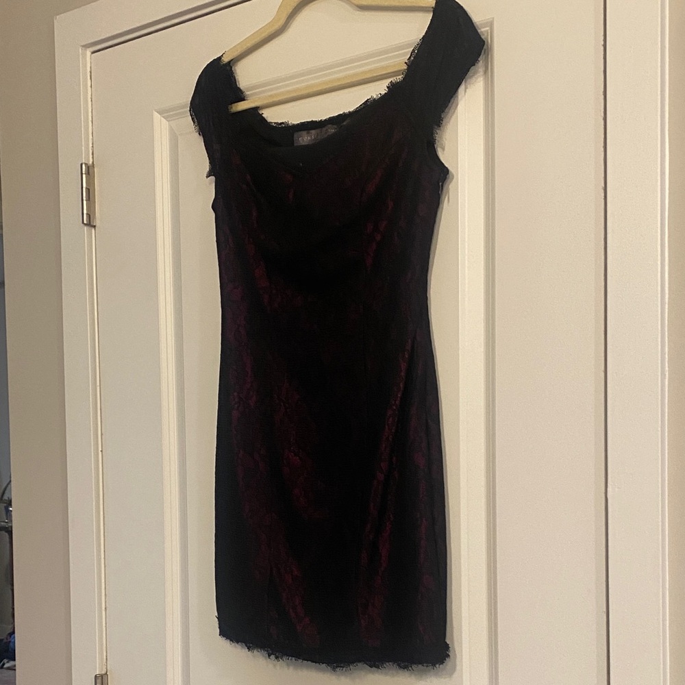 Guess Lace Cap Sleeve Dress